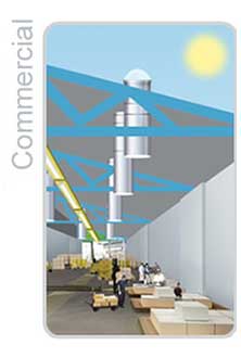 Sistemul Sunvia Tube pentru uz comercial. 